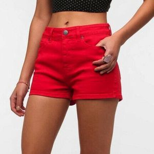BDG High Rise ERIN Shorts Color Red (Flaws)